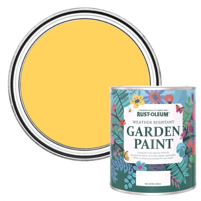 Rust-Oleum Chalky Finish Garden Paint - Lemon Jelly 750ml