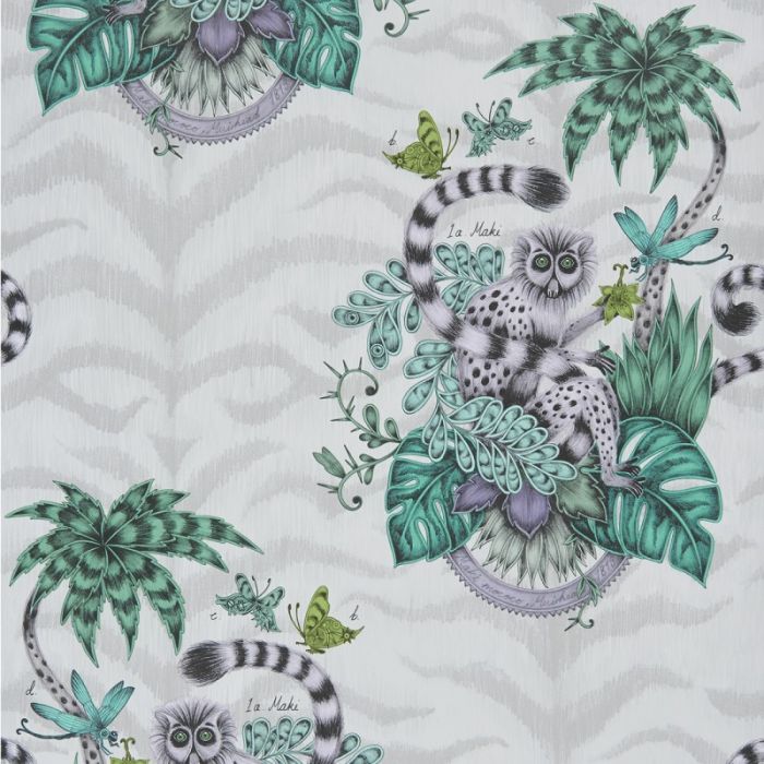 Clarke & Clarke Lemur Wallpaper- Jungle