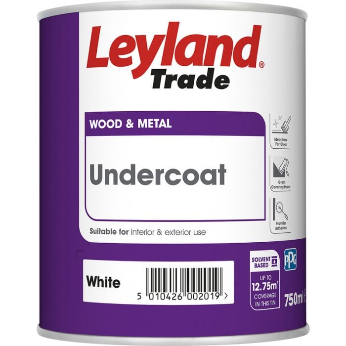 Leyland Trade Undercoat Paint White 750ml