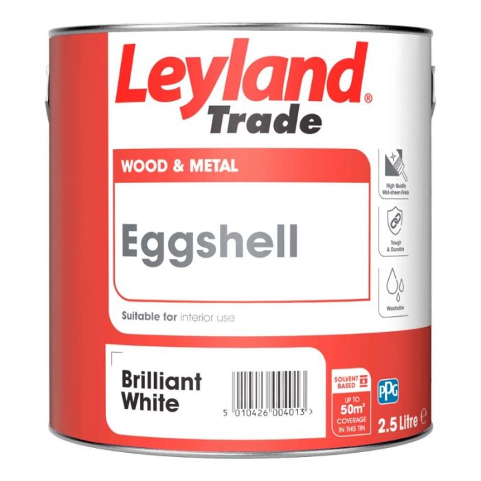 Leyland Trade Eggshell (Solvent-Based) - Brilliant White