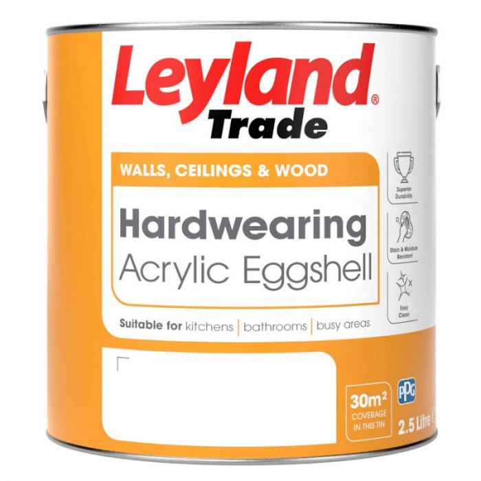 Leyland Trade Hardwearing Acrylic Eggshell - Designer Colour Match Paint - Lucky Clover - 2.5L