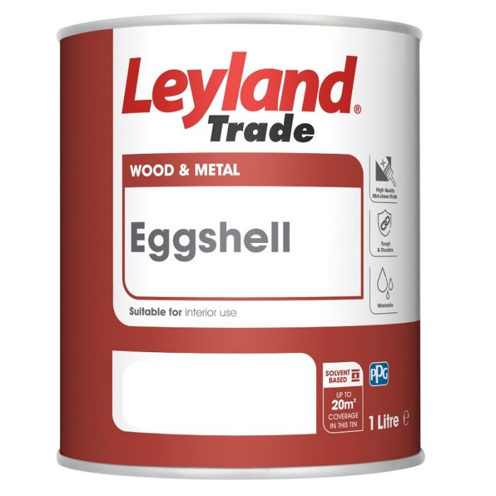 Leyland Trade Eggshell (Wood Paint) - Designer Colour Match - Earthy Grey 1L (NTB276)