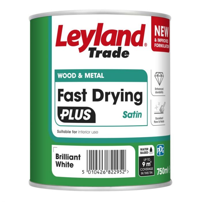 Leyland Trade Fast Drying PLUS Satin - Brilliant White