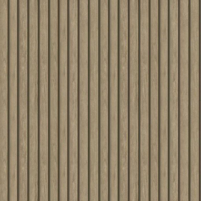 Wooden Slat Panelled Wallpaper Light Oak