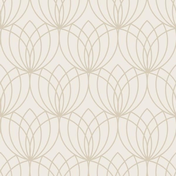 Lotus Flower Metallic Wallpaper Gold