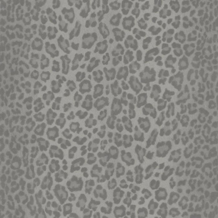 Glitter Leopard Fur Wallpaper Charcoal