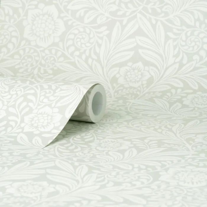Crown Camille Floral Wallpaper - Grey
