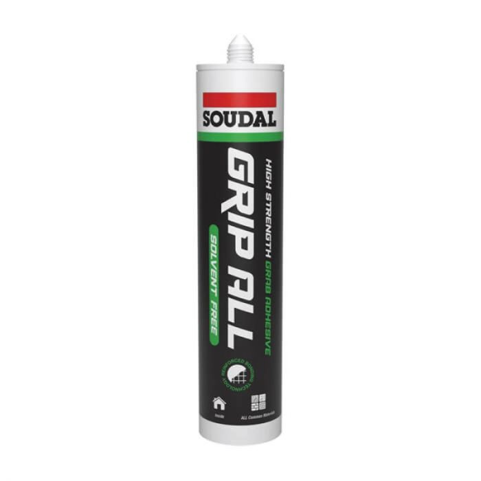 Soudal GRIP ALL Solvent Free Adhesive - White 290ml