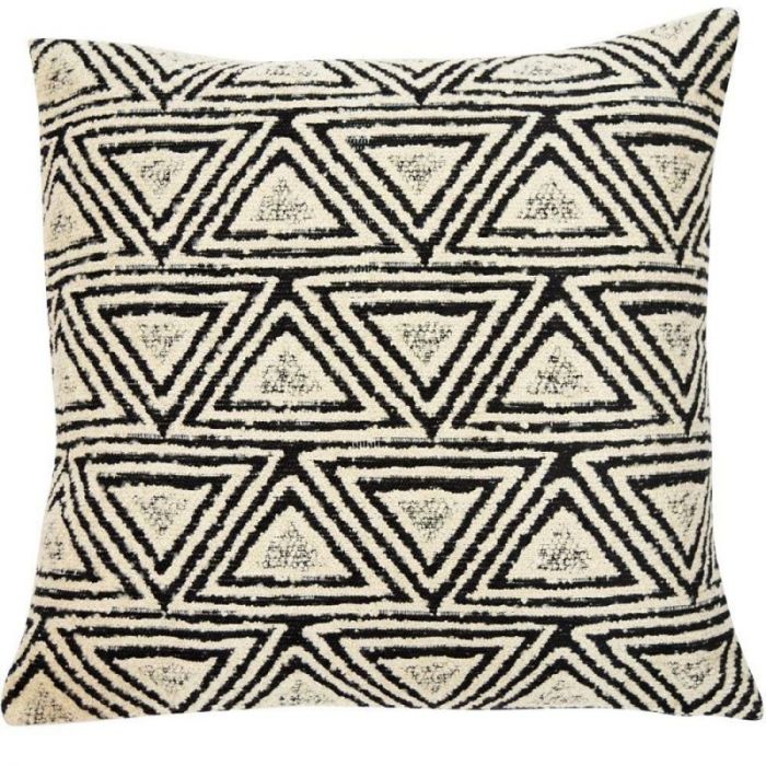 Malini Large Monochrome Kimathi Geometric Cushion