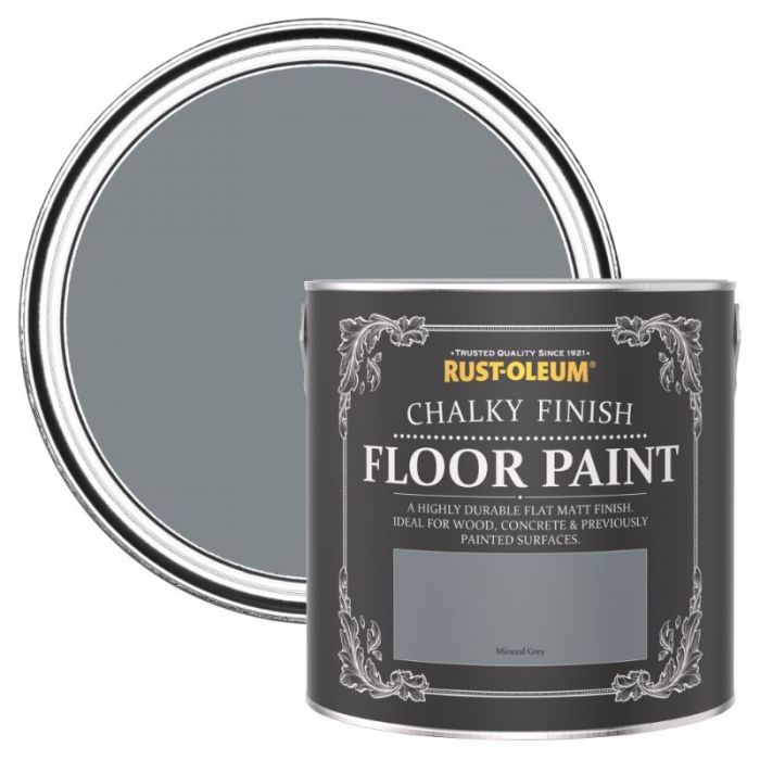 Rust-Oleum Chalky Finish Floor Paint Mineral Grey 2.5L