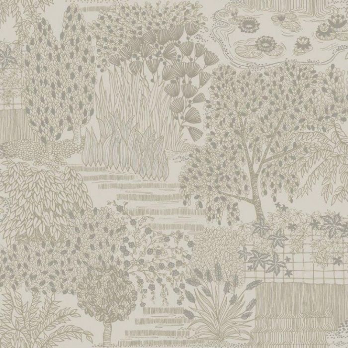 Mirissa Japanese Garden Wallpaper - Dove