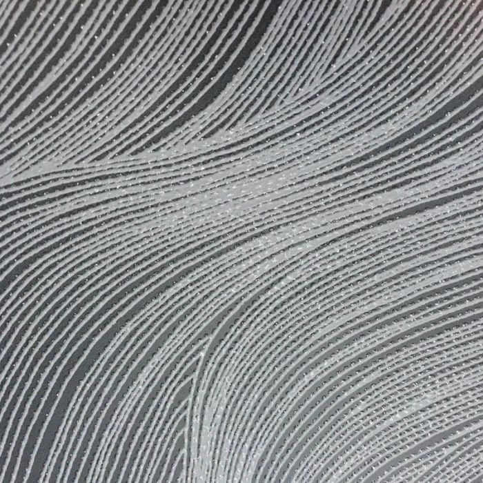 Orla Wave Glitter Wallpaper Slate Grey