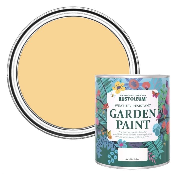 Rust-Oleum Chalky Finish Garden Paint - Mustard 750ml