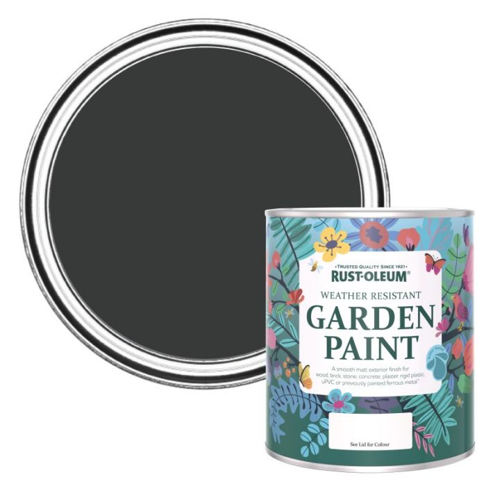 Rust-Oleum Chalky Finish Garden Paint - Natural Charcoal 750ml