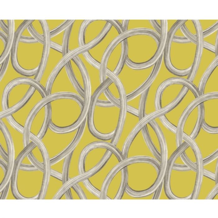 Ohpopsi Twisted Geo Wallpaper Chartreuse