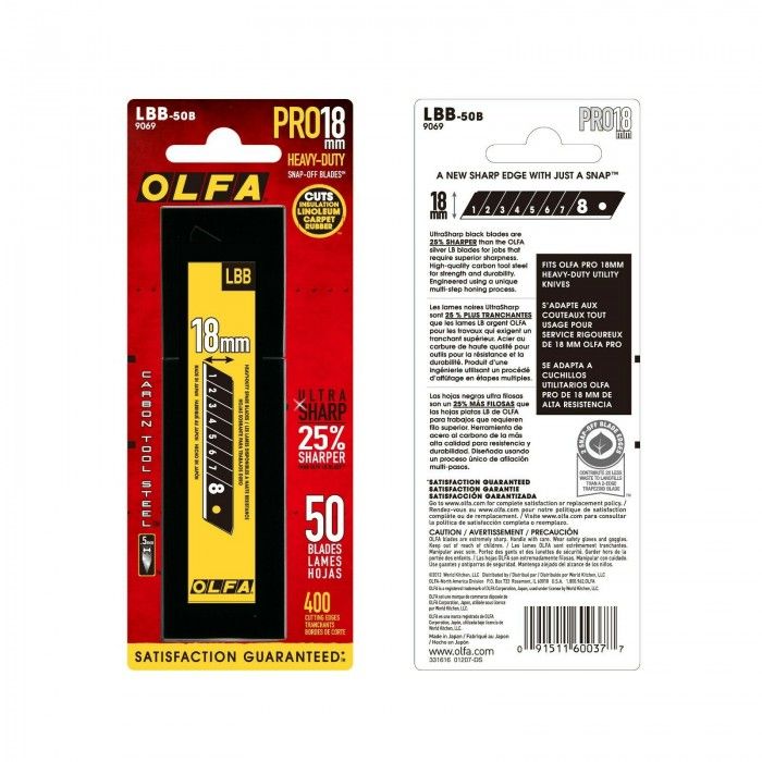 Olfa Spare Blades LBB-50B (Pack of 50)