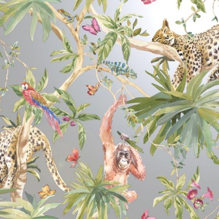 Safari Fusion Jungle Tropical Exotic Animal Wallpaper