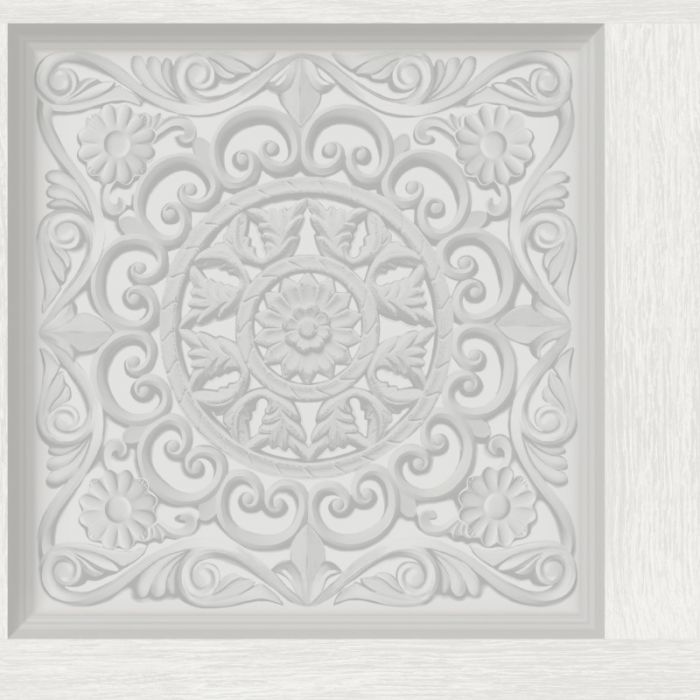 Ornate Panel Wallpaper Dove 