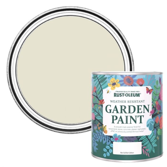 Rust-Oleum Chalky Finish Garden Paint - Oyster 750ml