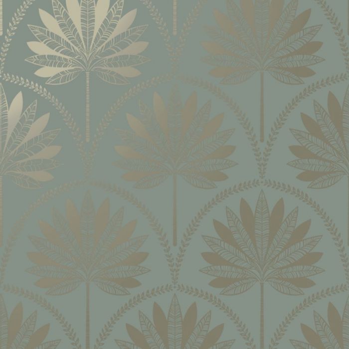 Glistening Metallic Palm Tree Wallpaper