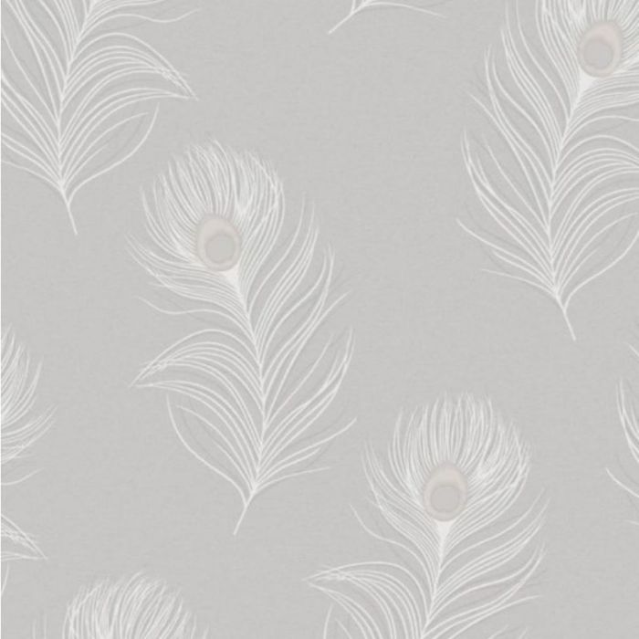Pavona Peacock Feather Wallpaper| Holden| Grey| Decorating Centre Online