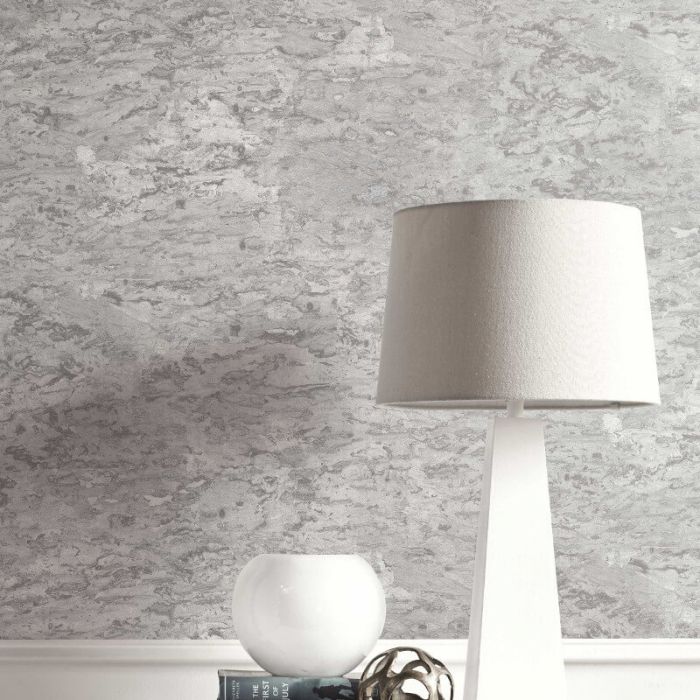 Faux Cork Wallpaper Grey