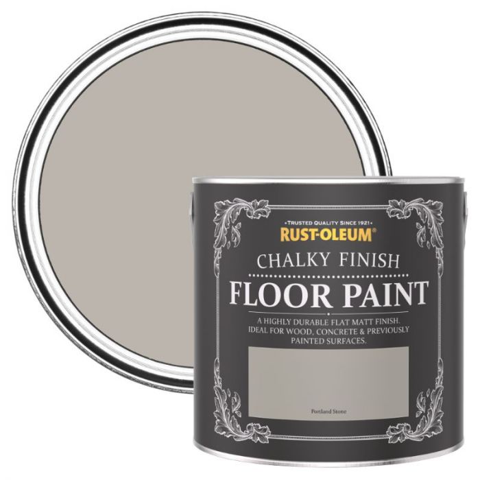 Rust-Oleum Chalky Finish Floor Paint Portland Stone 2.5L