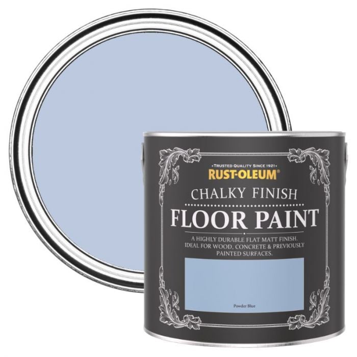 Rust-Oleum Chalky Finish Floor Paint Powder Blue 2.5L