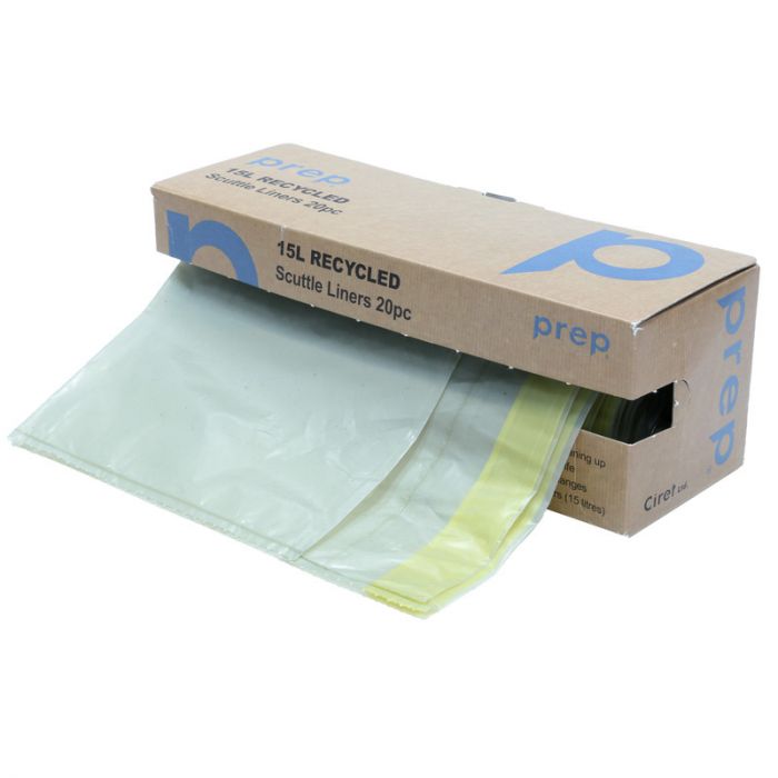 Prep Recycled Scuttle Liners 15L - (Pack of 20)