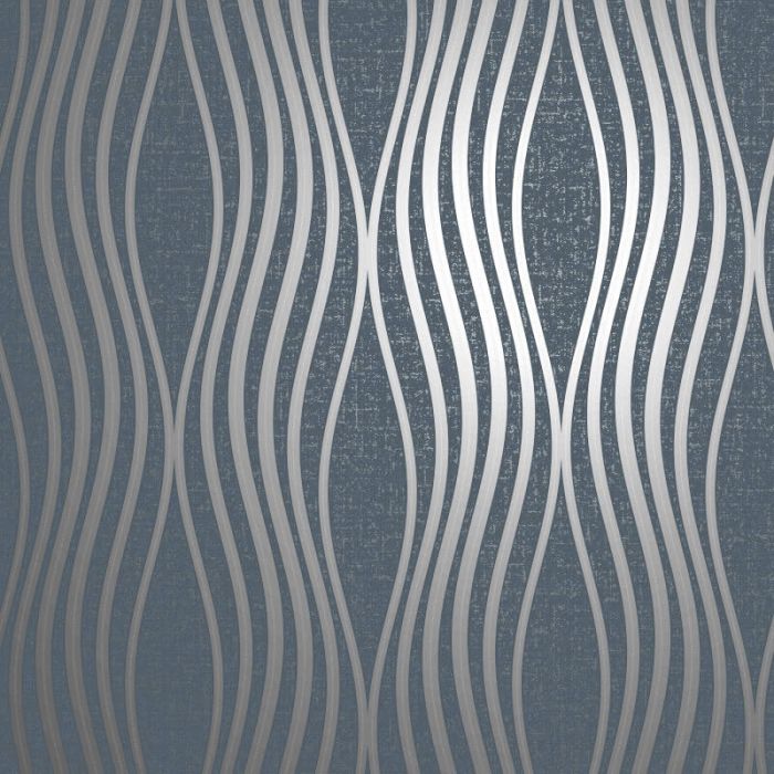 Quartz Wave Glitter Wallpaper Navy
