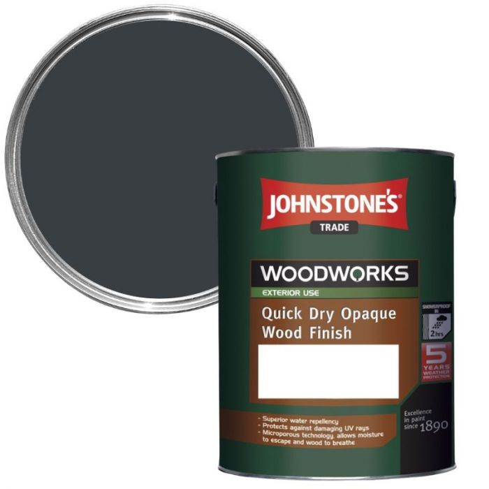 Johnstone's Trade Woodworks Quick Dry Opaque Wood Finish - Anthracite Grey (RAL7016)