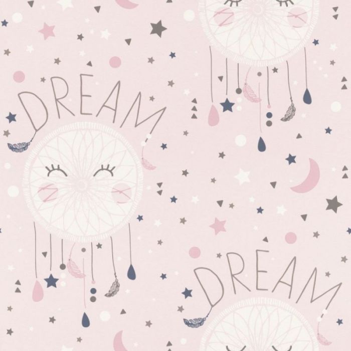 Rasch Bambino Dreamcatchers and Stars Wallpaper - Pink