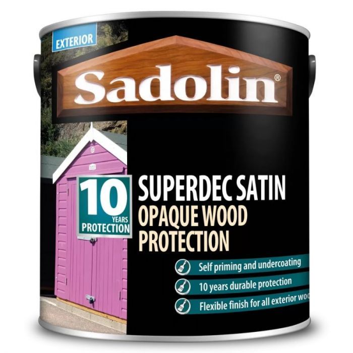 Sadolin Superdec Satin Opaque Wood Protection - Designer Colour Match Paint - Daisy - 2.5L
