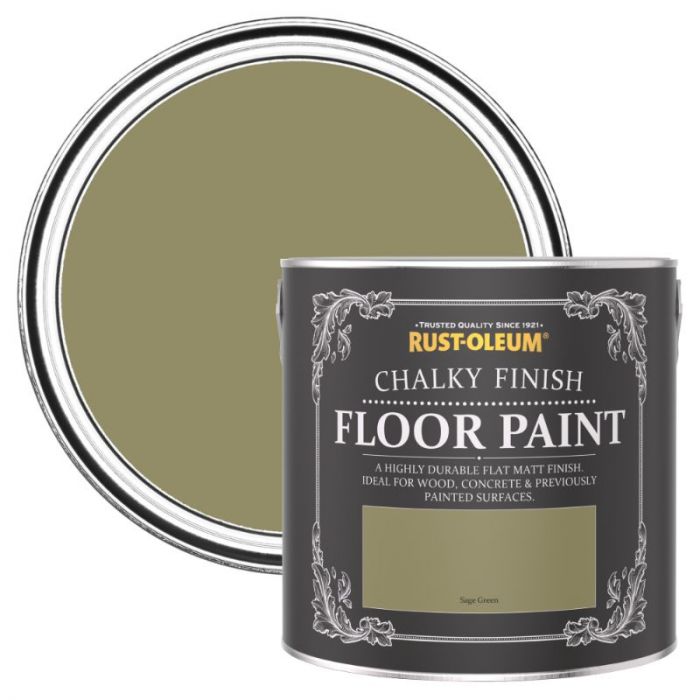 Rust-Oleum Chalky Finish Floor Paint Sage Green 2.5L