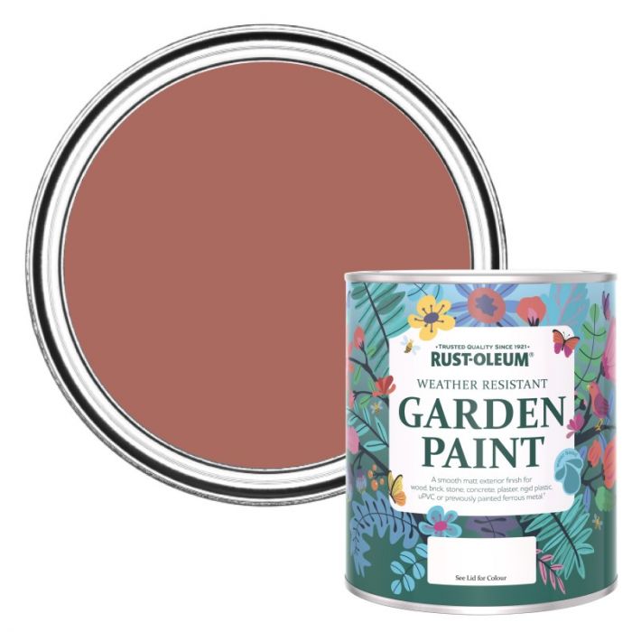 Rust-Oleum Chalky Finish Garden Paint - Salmon 750ml