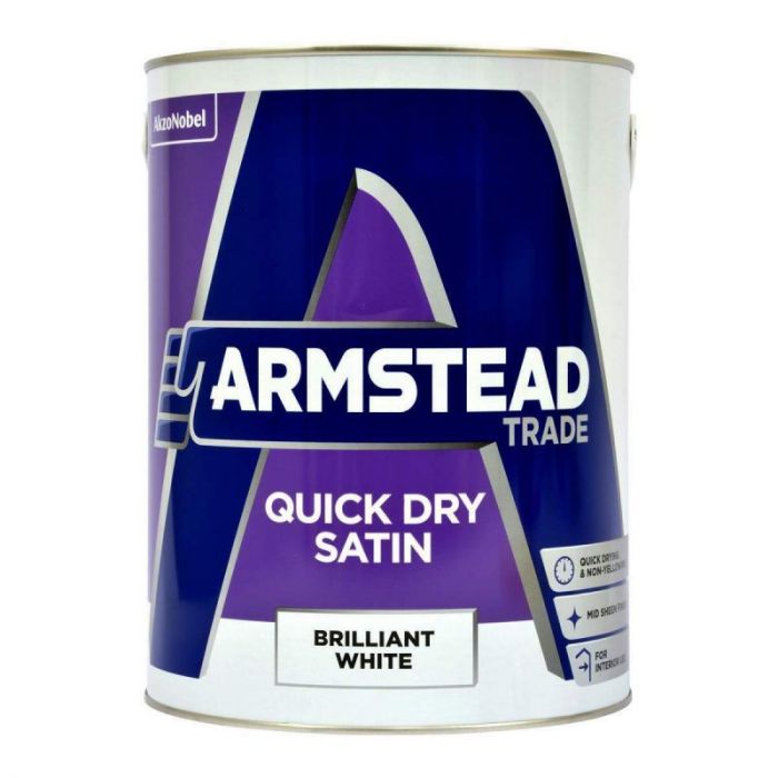 Armstead Trade Quick Dry Satin Paint - Brilliant White