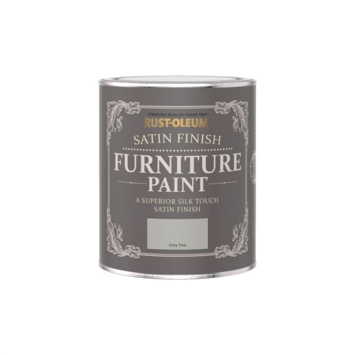 Rust-Oleum Satin Furniture Paint Grey Tree 750ml
