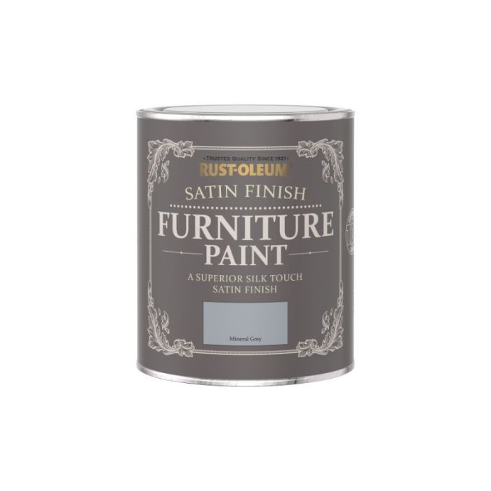 Rust-Oleum Satin Furniture Paint Mineral Grey 750ml