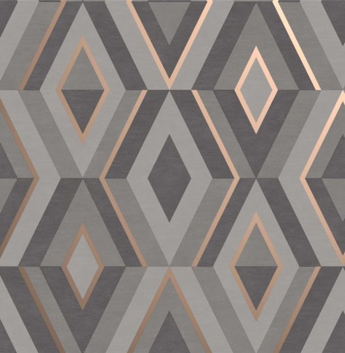 Shard Geometric Wallpaper Dark Grey