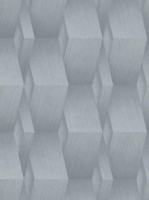 3D Effect Metallic Wallpaper Silver