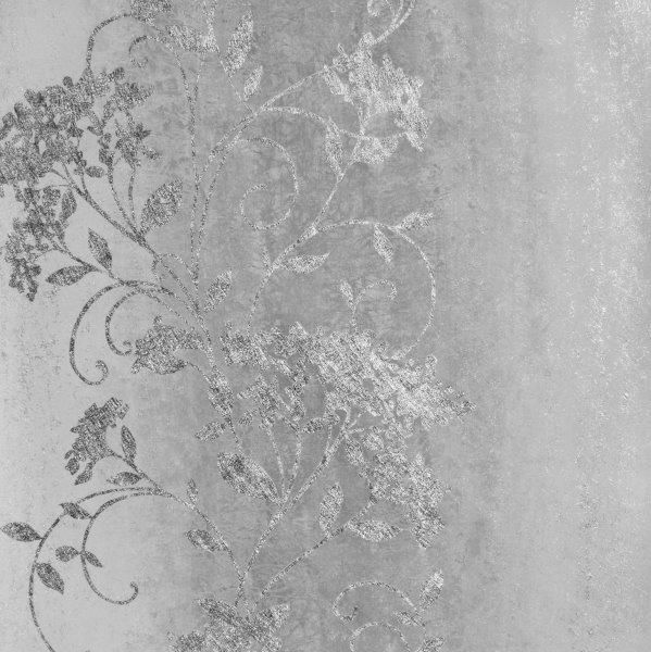 Sienna Metallic Floral Trail Wallpaper Grey