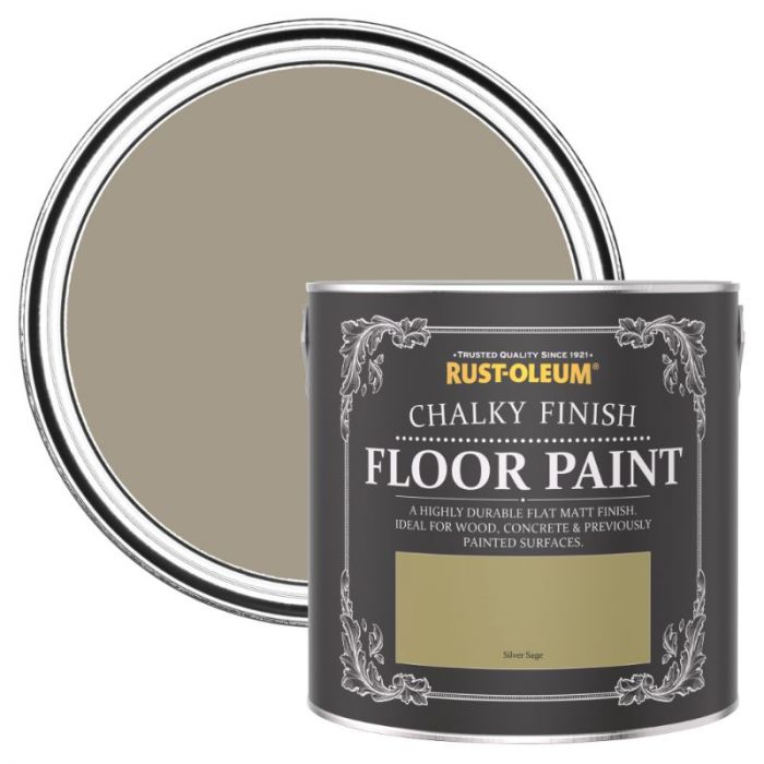 Rust-Oleum Chalky Finish Floor Paint Silver Sage 2.5L