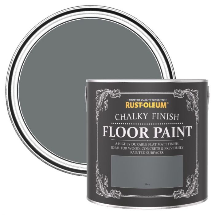 Rust-Oleum Chalky Finish Floor Paint Slate 2.5L