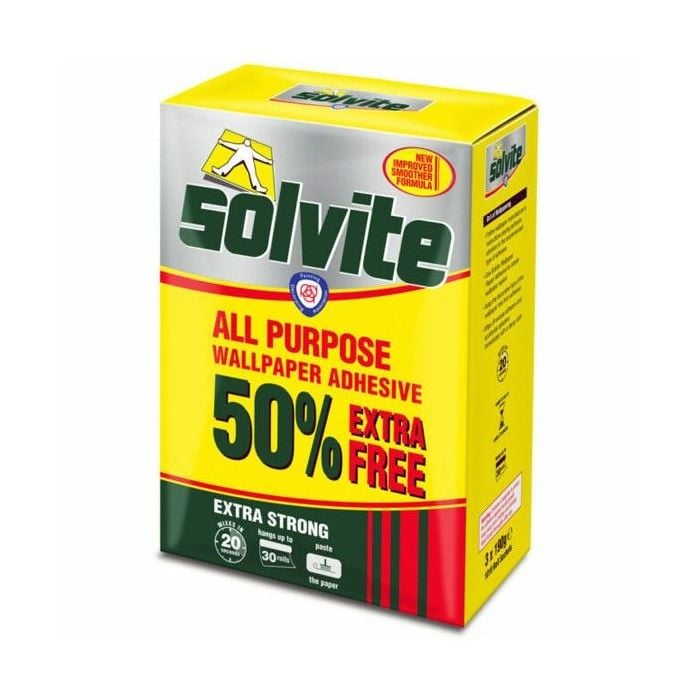 Solvite Extra Strong All Purpose Wallpaper Adhesive | Decorating Centre  Online