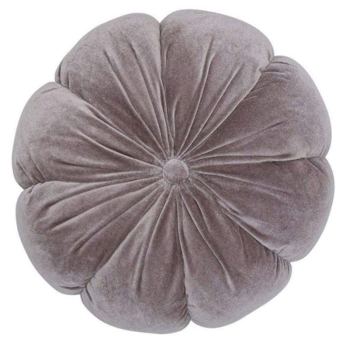 Malini Fleur Taupe Velvet Cushion 