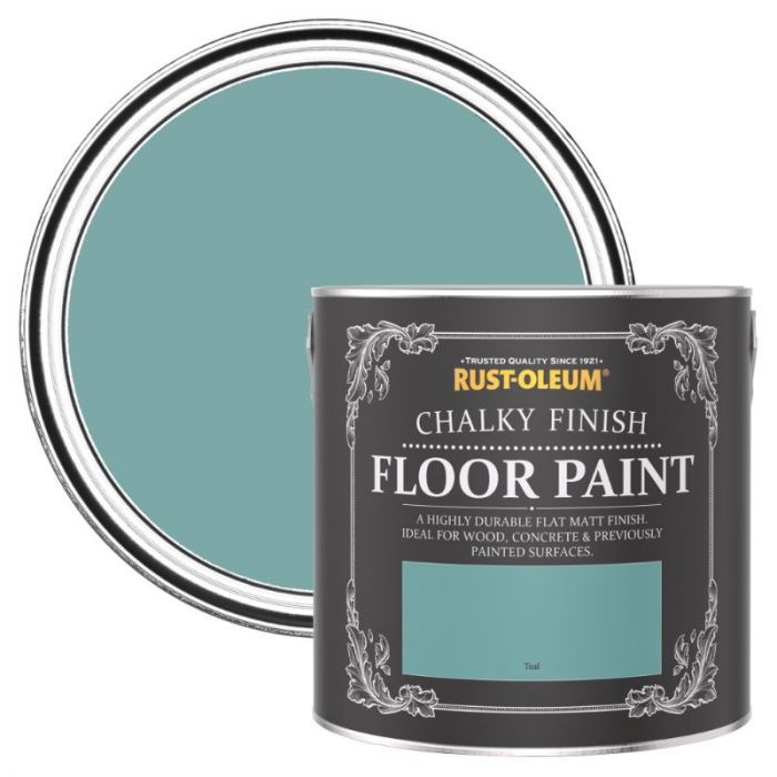 Rust-Oleum Chalky Finish Floor Paint Teal 2.5L