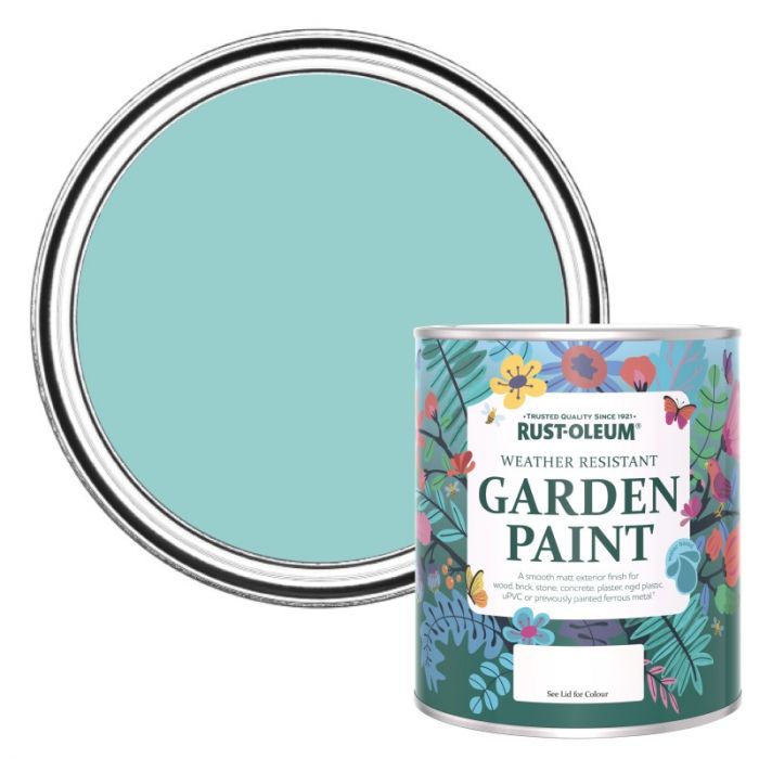 Rust-Oleum Chalky Finish Garden Paint - Teal 750ml