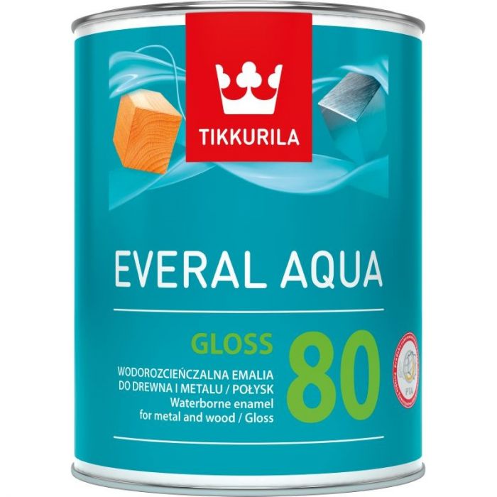 Tikkurila Everal Aqua 80 Tough Gloss for Wood & Metal - Colour Match