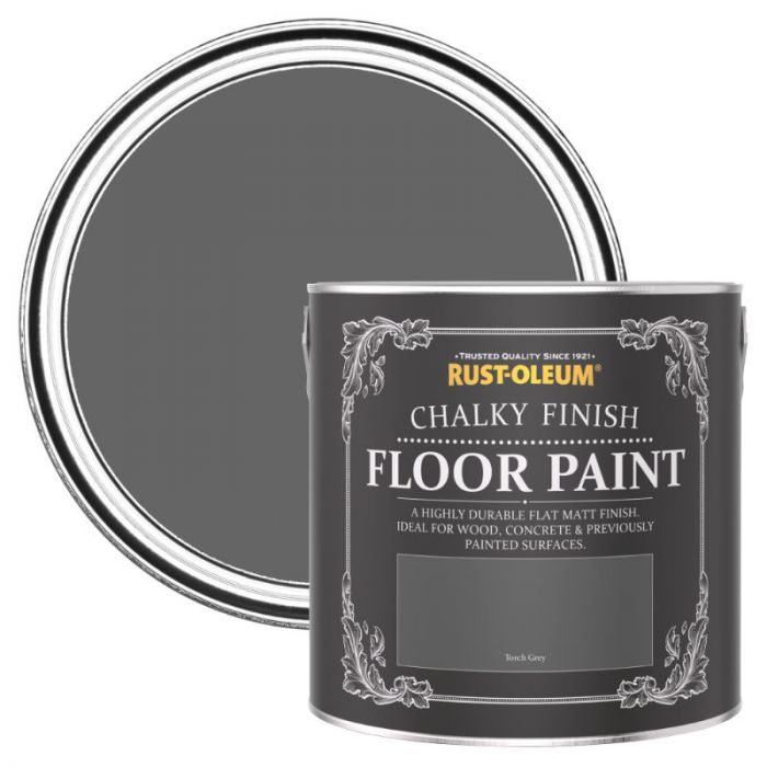 Rust-Oleum Chalky Finish Floor Paint Torch Grey 2.5L