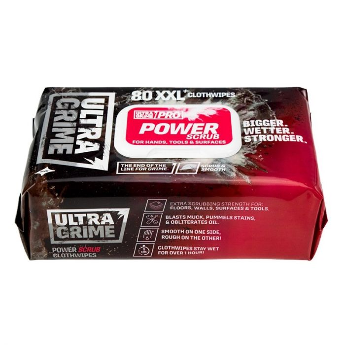 UltraGrime Pro Power Scrub XXL Cleaning Wipes (Pack of 80)